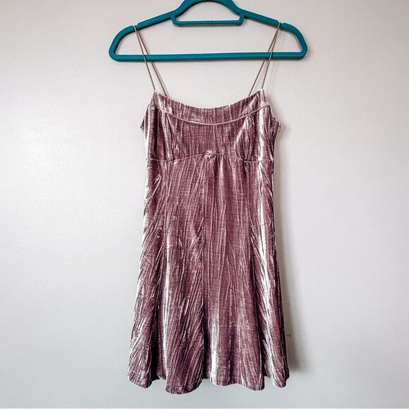 Wild Fable Light Purple Faux Velvet Mini Dress Size Small - Picture 2 of 5